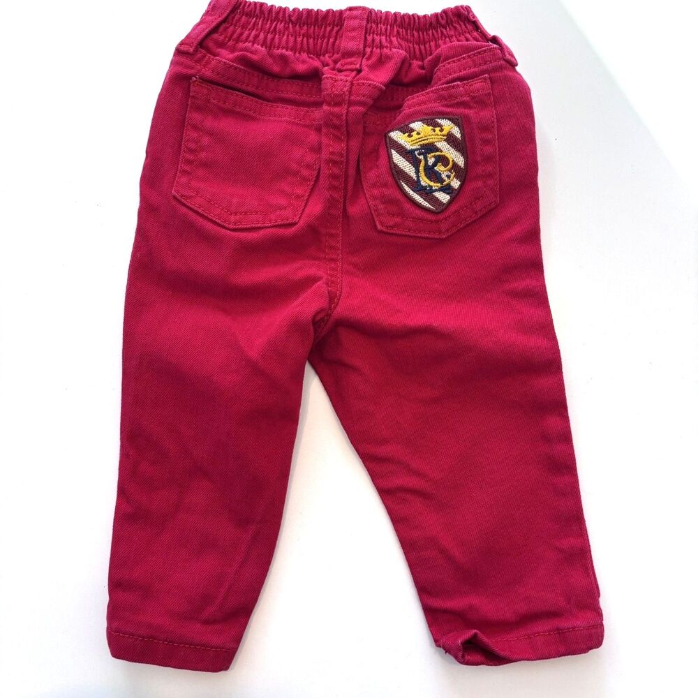 Ralph Lauren Pants Boys Baby Red Bowery Skinny Logo Preppy Holiday